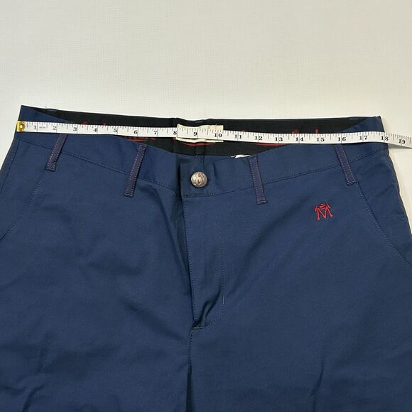 Lesmart Men’s Golf Chino Pants Size 38x32 Blue Red Stretch Relaxed Straight - Picture 13 of 13